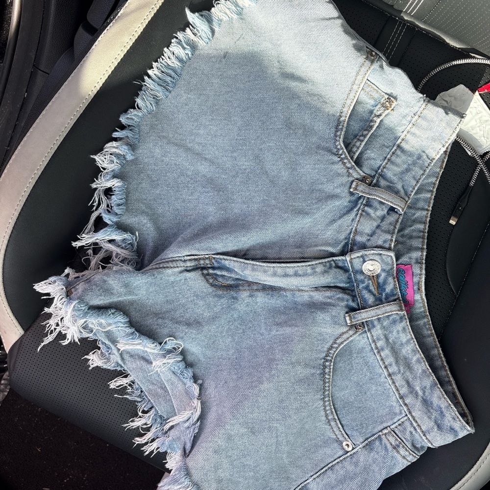 Edikted Distressed Denim Jean Shorts